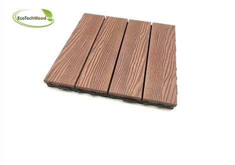 Interlock Outdoor DIY Djupt präglad kompositdäckplatta